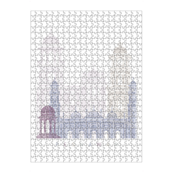 artboxONE Puzzle "PESHAWAR-SKYLINE-PASTELL" artboxONE - Städte,Architektur - Skyline,Denkmäler,Stadt,Tourismus,Wandgemälde,Pastellfarbe,Turm,Städte