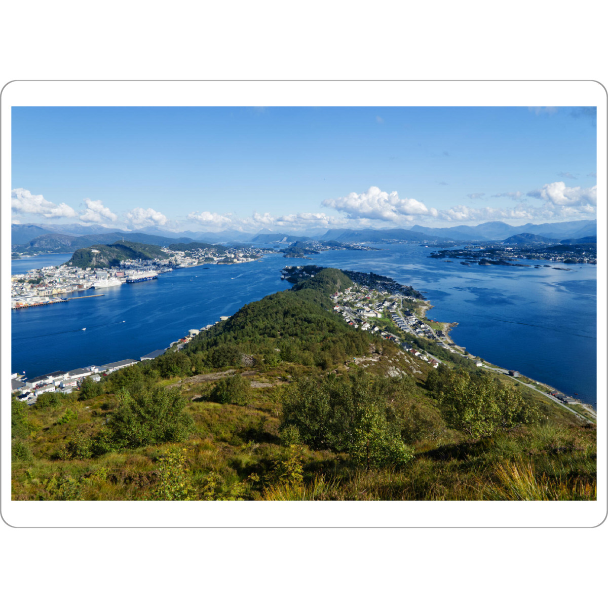Tischset "Fjordlandschaft Sukkertoppen" artboxONE - Natur,Reise,Reise / Strand und Meer,Reise / Länder