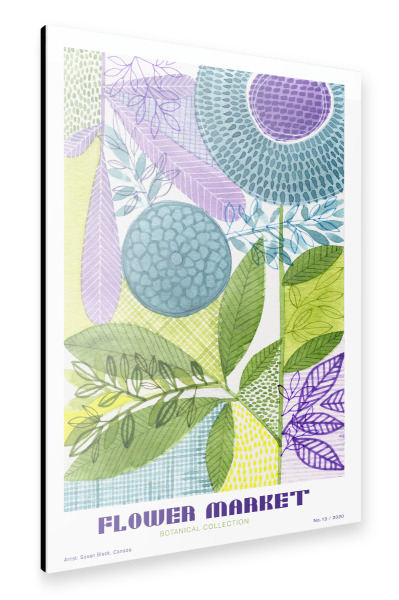 Alu-Dibond "Susan Black-Flower Market Lavendel" 30x20 cm artboxONE