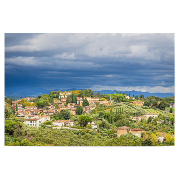 Poster 30x20 cm "Häuser, Hügel, Wolken" artboxONE - Natur,Reise,Architektur,Reise / Länder,Städte / Weitere