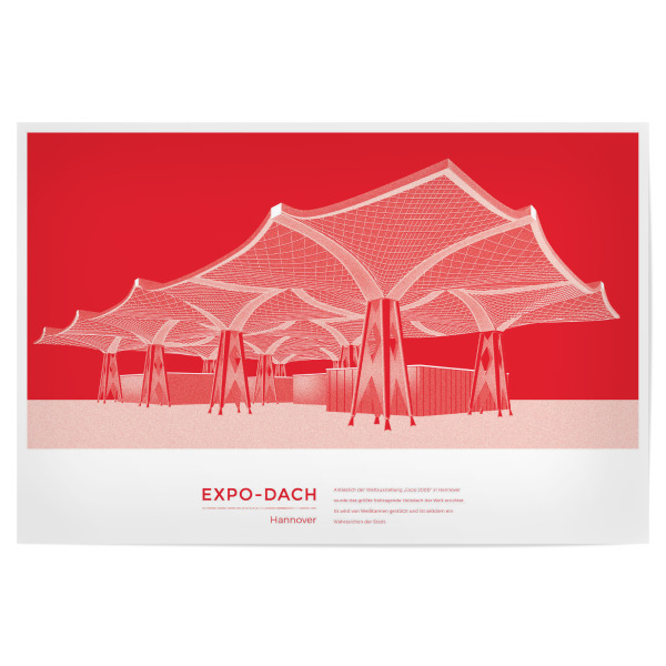 Poster 30x20 cm "Kunter - Expo-Dach Hannover" artboxONE - Städte,Reise,Architektur