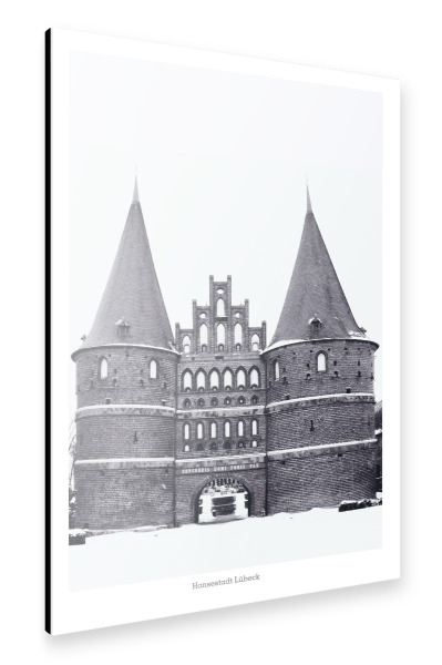 Alu-Dibond "Holstentor @ Lübeck" 30x20 cm artboxONE