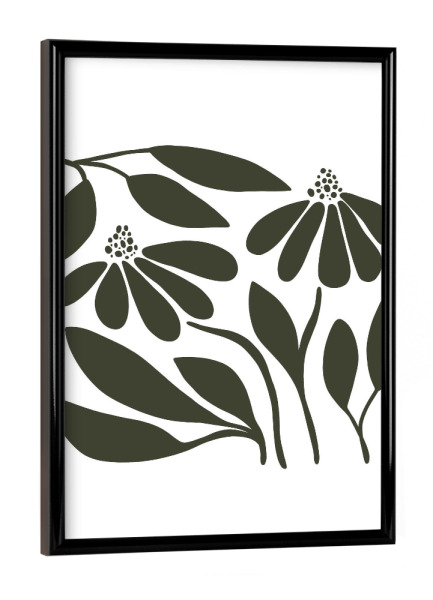 Poster mit schwarzem Rahmen "Flora Garten Hell" artboxONE - Natur,Floral,Abstrakt