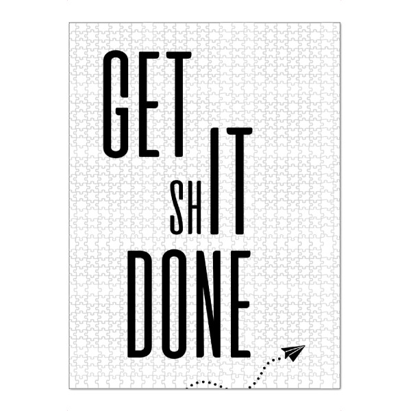 Puzzle Ravensburger "Motiv get shit done" artboxONE - Typografie,Menschen