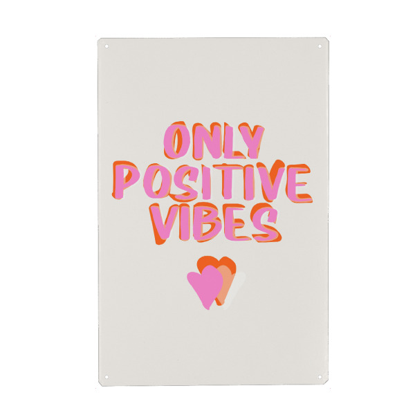 Holzbild "Malou Studio - Only positive Vibes" artboxONE - Typografie,Liebe,Für Mama