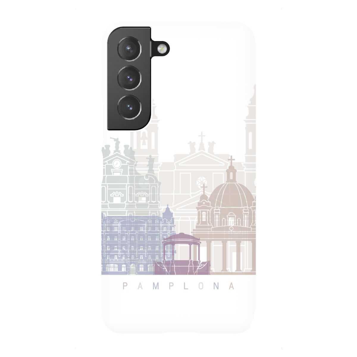 "PAMPLONA SKYLINE PASTELL"für Samsung Galaxy - Premium-Case Handyhülle artboxONE