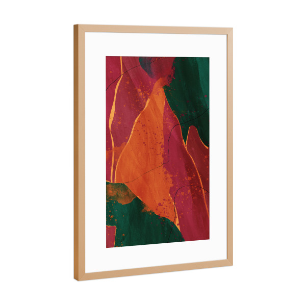 Poster mit Rahmen Kupfer "Magenta Abstract" artboxONE - Abstrakt,Geometrie