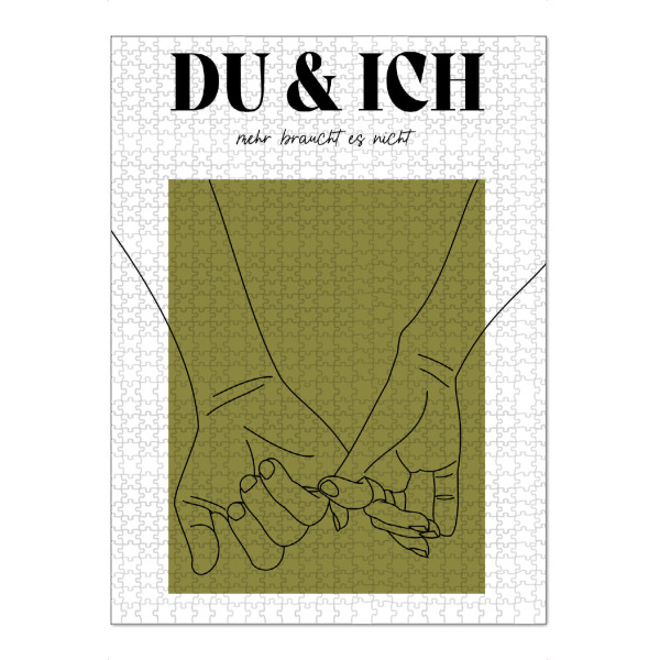 Puzzle Ravensburger "Du & Ich mehr braucht es nicht" artboxONE - Typografie,Liebe