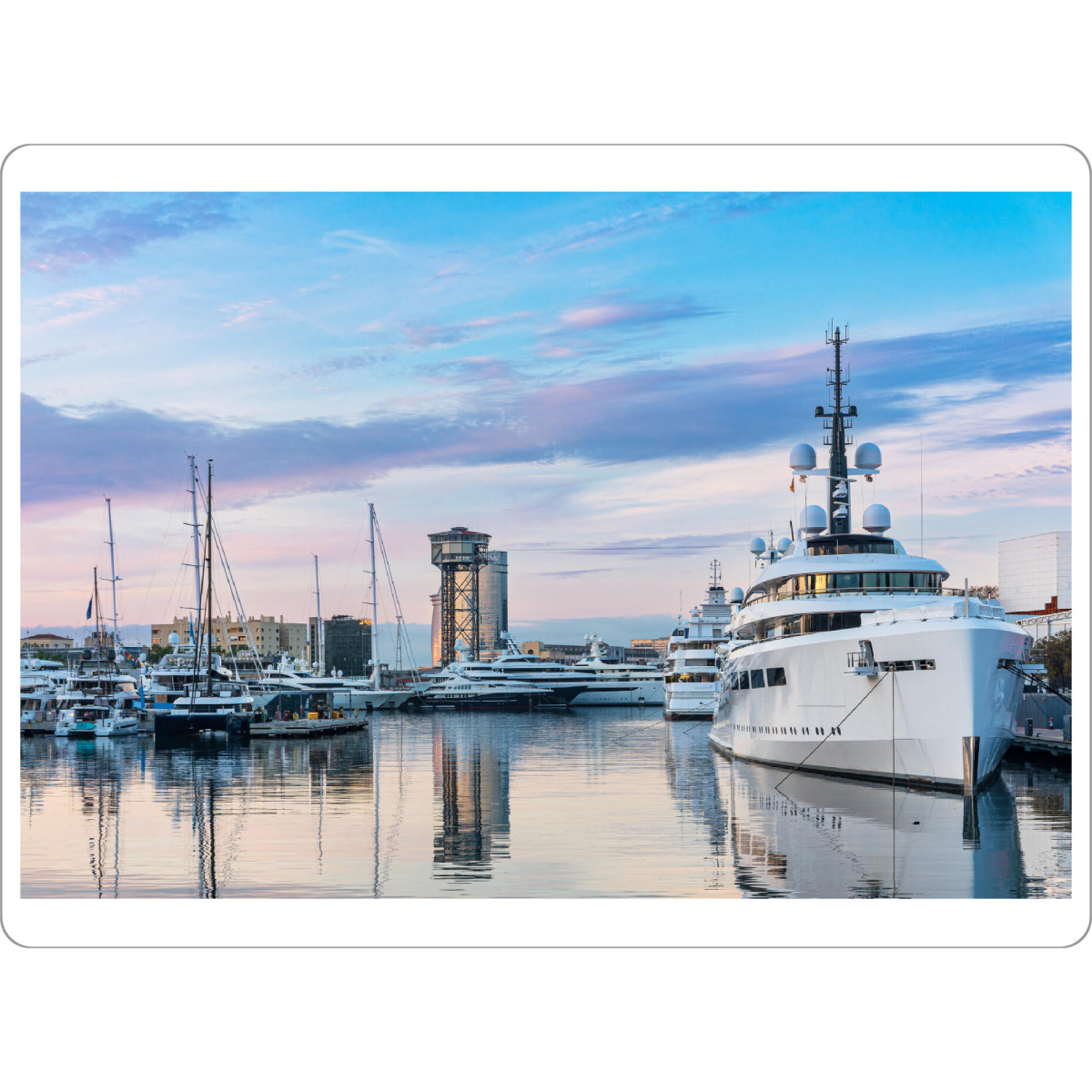 Tischset "Jacht, Segelboote, Hafen" artboxONE - Reise,Architektur,Reise / Länder,Städte / Barcelona