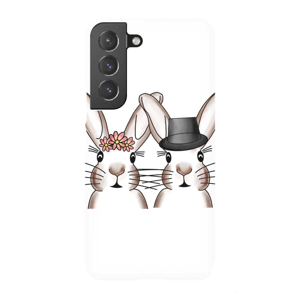 Samsung Galaxy "Hasen Ehepaar Blumenkranz" Premium-Case Handyhülle artboxONE