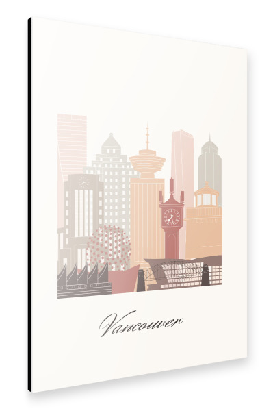 Alu-Dibond "Skyline von Vancouver" 30x20 cm artboxONE