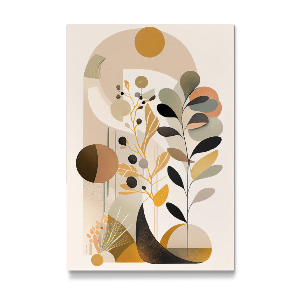 Galerie-Print "Beige abstrakte Blumenzeichnung" 30x20 cm artboxONE