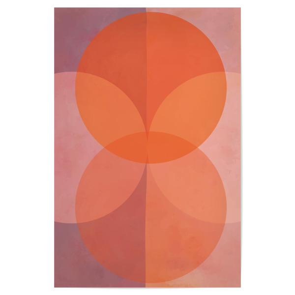 Poster "MODERN ART - ORANGE BUTTERFLY" artboxONE - Abstrakt,Geometrie - Japandi,Modern,Art,Ibiza,Kunstdruck,Geschenk,Einrichtung,Abstrakt,Kunst
