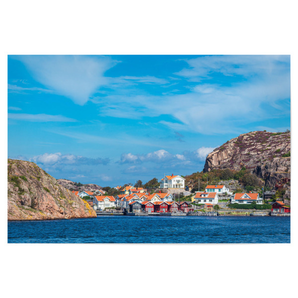 Poster 30x20 cm "Meer, Felsen, Häuser" artboxONE - Natur,Reise,Architektur,Reise / Strand und Meer,Reise / Länder