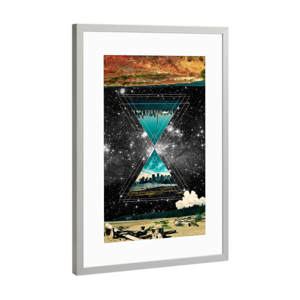 Poster mit Rahmen Silber "From Sea to Sea" artboxONE - Natur,Abstrakt,Geometrie,Reise / Länder,Galaxy