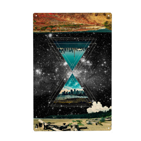 Holzbild "From Sea to Sea" artboxONE - Natur,Abstrakt,Geometrie,Reise / Länder,Galaxy