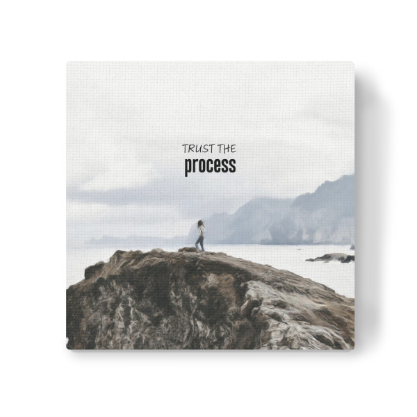 Leinwandbild "Trust the Process" artboxONE - Natur,Abstrakt,Lehrersprüche - Quote,Quotes,Inspiration,Inspirierend,Zitat,Reisen,Meer,Himmel,Weg,Prozess