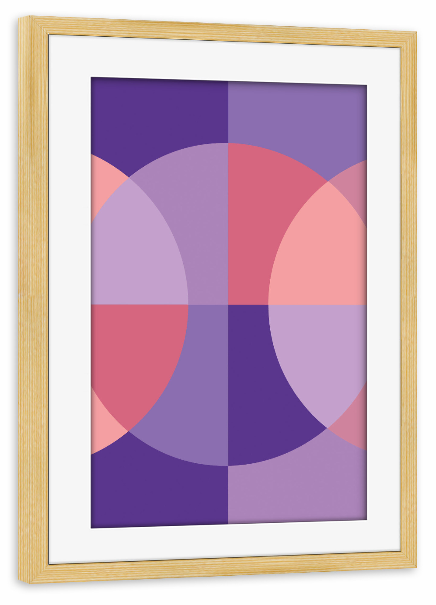 Poster mit Rahmen kiefer "MILANO '23 edition - purple" artboxONE - Abstrakt,Geometrie