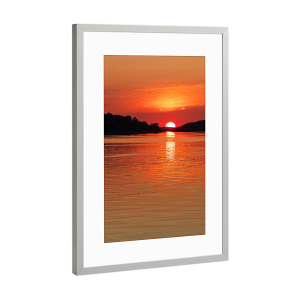 Poster mit Rahmen Silber "Sonnenuntergang, Meer, Schären" artboxONE - Natur,Reise,Reise / Strand und Meer,Reise / Länder