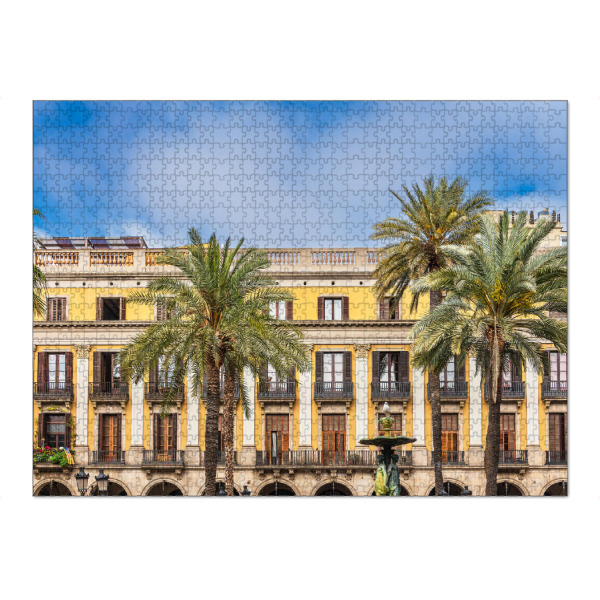 Puzzle Ravensburger "Wolken, Palmen, Gebäude" artboxONE - Reise,Architektur,Reise / Länder,Städte / Barcelona