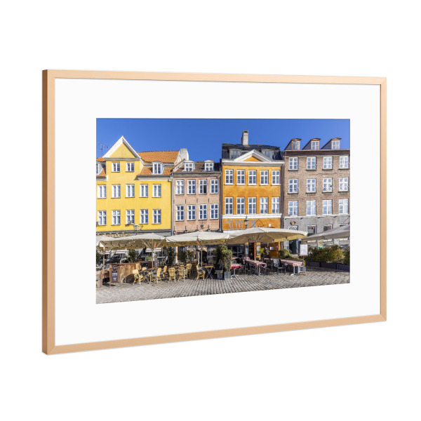Poster mit Rahmen Kupfer "KOPENHAGEN Nyhavn im Detail" artboxONE - Reise,Architektur,Städte / København