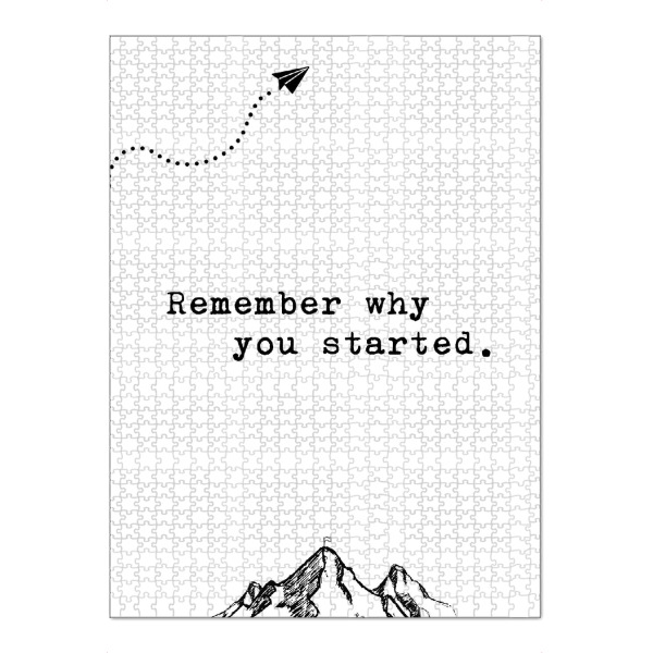Puzzle Ravensburger "Motiv Remember why you started" artboxONE - Typografie