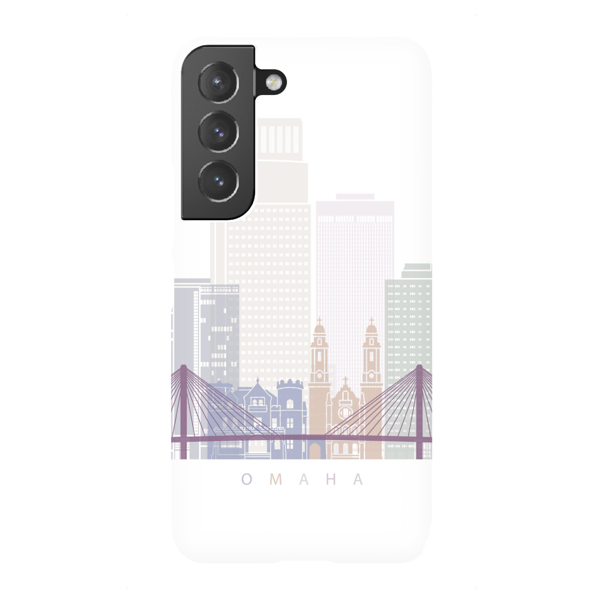 Samsung Galaxy "OMAHA SKYLINE PASTELL" Premium-Case Handyhülle artboxONE
