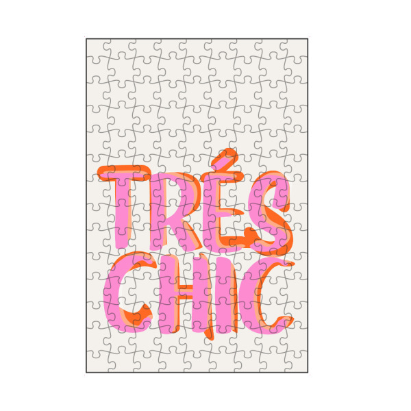 artboxONE Puzzle "Malou Studio - Retro Trés Chic" artboxONE - Typografie,Fashion,Festivals - Spruch,Französisch,Mode,Fashion,Typo,Typografie,Bunt