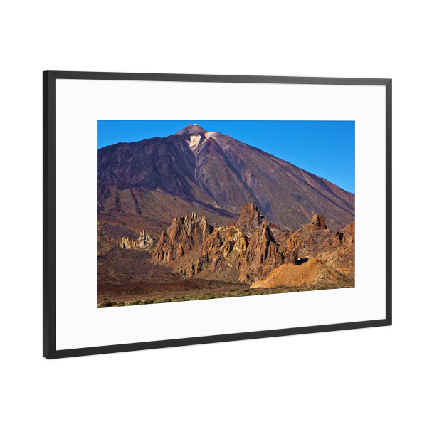 Poster mit Rahmen Schwarz (Metallic) "Teide mit Felsformationen" artboxONE - Natur,Reise,Reise / Länder
