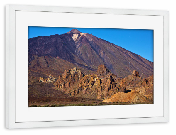 Poster mit Rahmen weiß "Teide mit Felsformationen" artboxONE - Natur,Reise,Reise / Länder