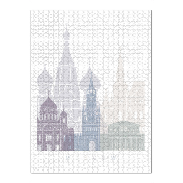 Puzzle Ravensburger "MOSKAU SKYLINE PASTELL-b" artboxONE - Städte,Architektur