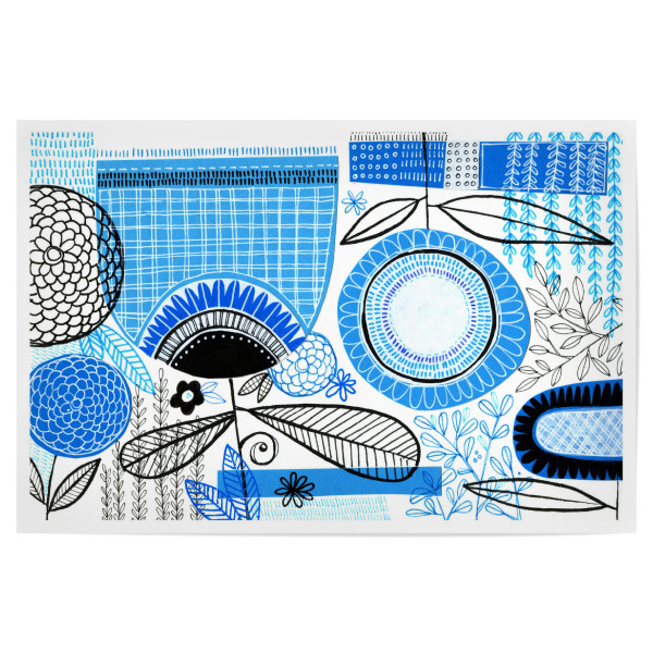 Poster "Susan Black-Flower Collage Cinque" artboxONE - Natur,Floral