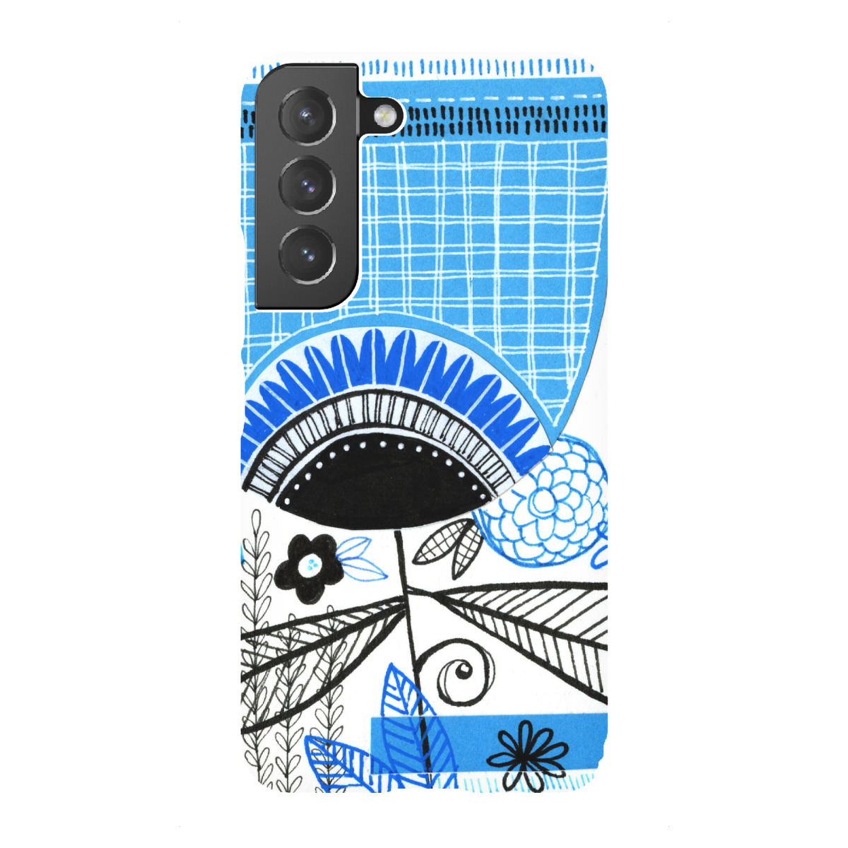Samsung Galaxy "Susan Black-Flower Collage Cinque" Premium-Case Handyhülle artboxONE