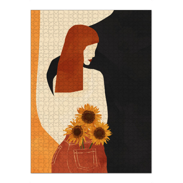 Puzzle Ravensburger "Ich habe Sonnenblumen" artboxONE - Natur,Floral,Menschen