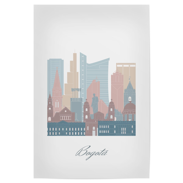 Poster "Die Skyline von Bogotà" artboxONE - Städte,Reise,Architektur,Kartografie