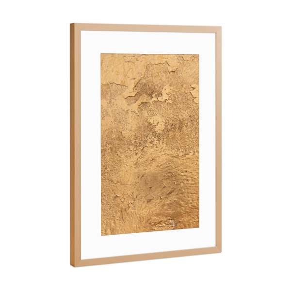 Poster mit Rahmen Kupfer "Goldene Wand" artboxONE - Natur,Abstrakt,Geometrie,Streetart