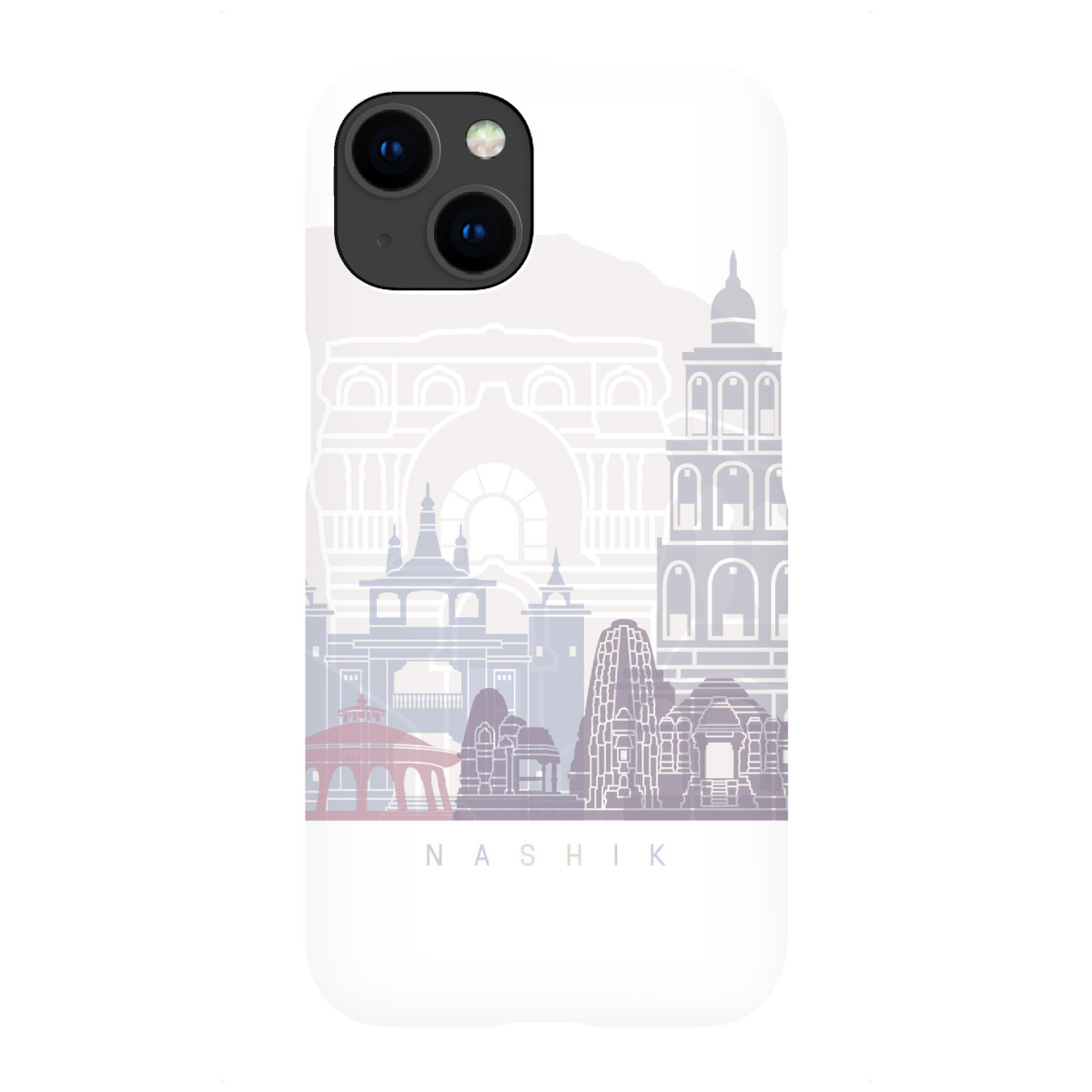 iPhone "NASHIK SKYLINE PASTELL" Premium-Case Handyhülle artboxONE
