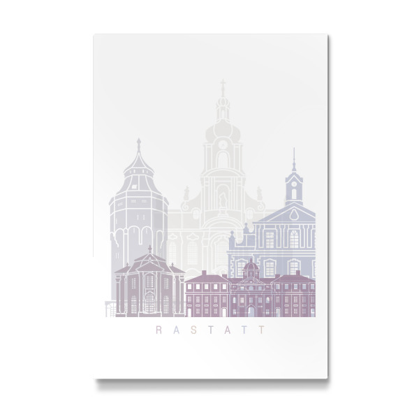 Galerie-Print "RASTATT SKYLINE PASTELL" 30x20 cm artboxONE