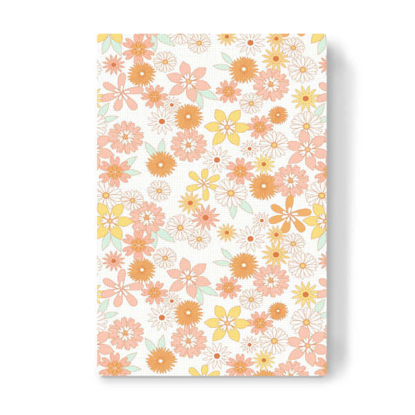 Leinwandbild "Vintage Frühlingsblumen" artboxONE - Floral,Abstrakt - Blume,Blumen,Retro,Muster,Vintage,Frühling,Sommer