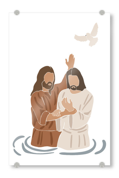 Acrylglasbild "Jesus Taufe" artboxONE - Menschen