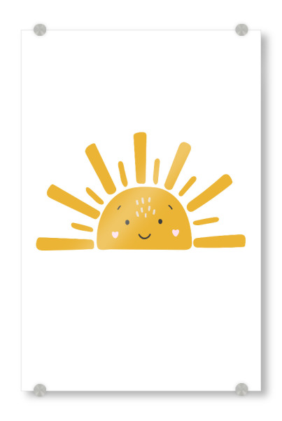 Acrylglasbild "Abstraktes Sonnendesign" artboxONE - Für Kinder,Abstrakt