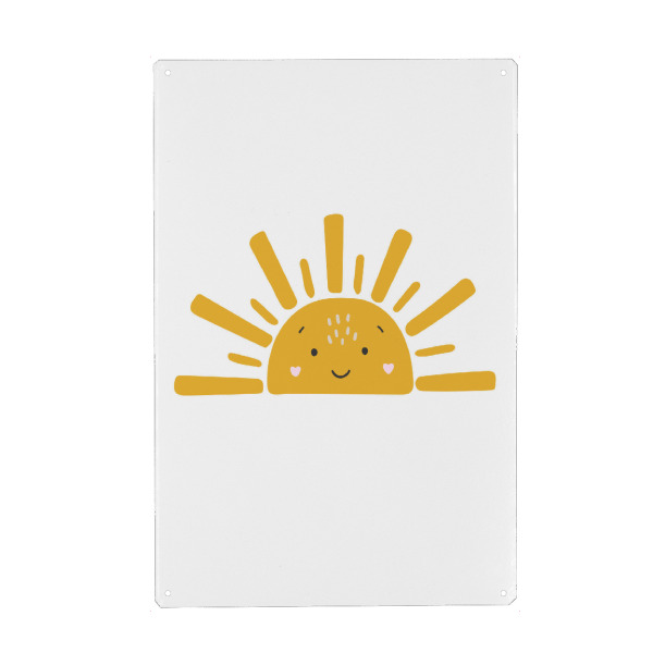 Metall Poster "Abstraktes Sonnendesign" artboxONE - Für Kinder,Abstrakt