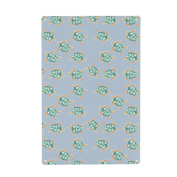 Holzbild "Happy turtles" artboxONE - Für Kinder,Tiere - Schildkröte,Kinder,Turtle,Ocean,Pastell,Pastellfarben