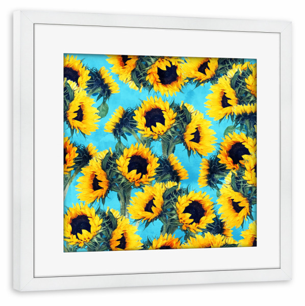 Poster mit Rahmen weiß "Blumiger Tag" artboxONE - Floral