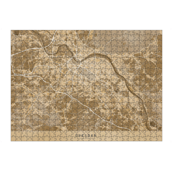 artboxONE Puzzle "Sepiakarte von Dresden" artboxONE - Kartografie - Dresden,Deutschland,Karte,Sepia,Antik,Braun - Bild dresden