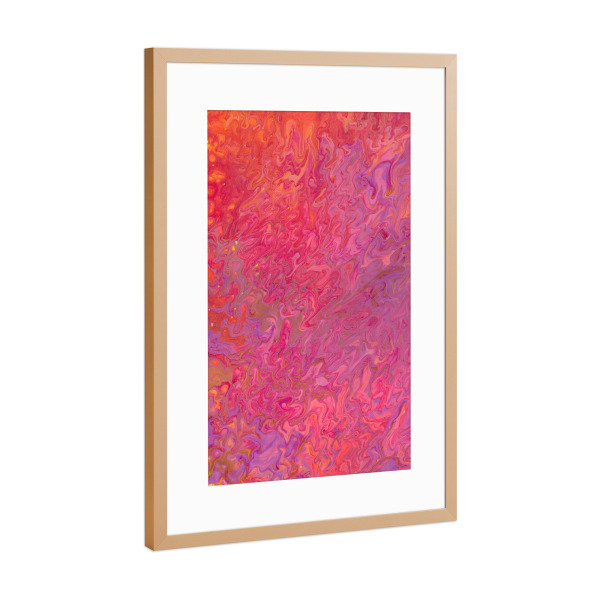 Poster mit Rahmen Kupfer "DuUndIch - Repuflu" artboxONE - Abstrakt,Marmor,Festivals - Abstrakt,Modern,Bunt,Pinsel,Leinwand,Farbe,Farbig,Kontrast