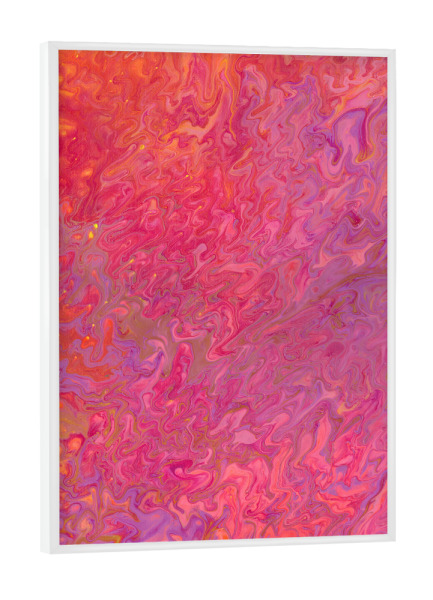 Poster mit weißem Rahmen "DuUndIch - Repuflu" artboxONE - Abstrakt,Marmor,Festivals - Abstrakt,Modern,Bunt,Pinsel,Leinwand,Farbe,Farbig,Kontrast