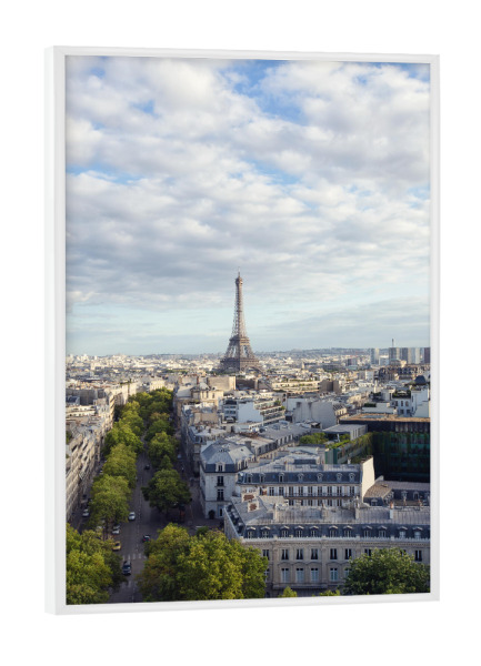 Poster mit weißem Rahmen "Eiffelturmblick" artboxONE - Reise,Städte / Paris,Buchstaben / E,Buchstaben / F,Buchstaben / P