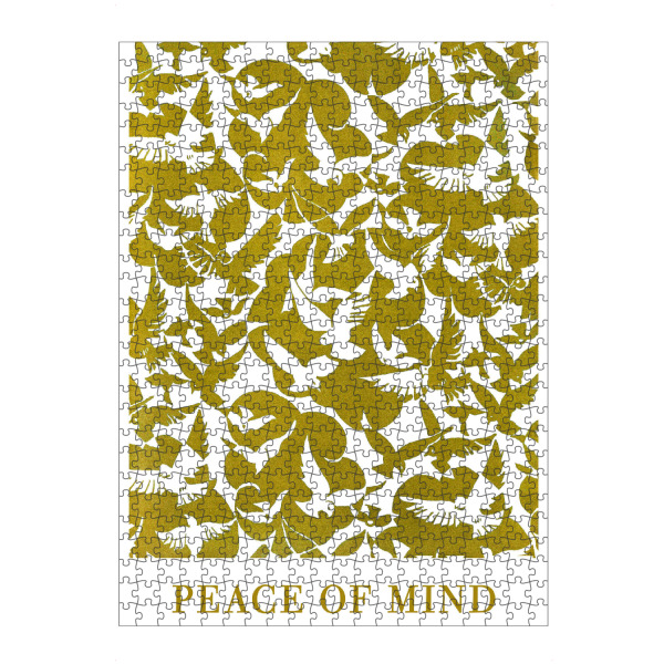 Puzzle Ravensburger "Peace of mind - gold" artboxONE - Typografie,Tiere