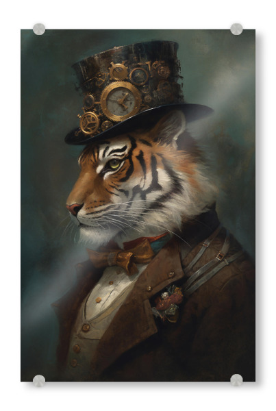 Acrylglasbild "Steampunk Tiger" artboxONE - Tiere